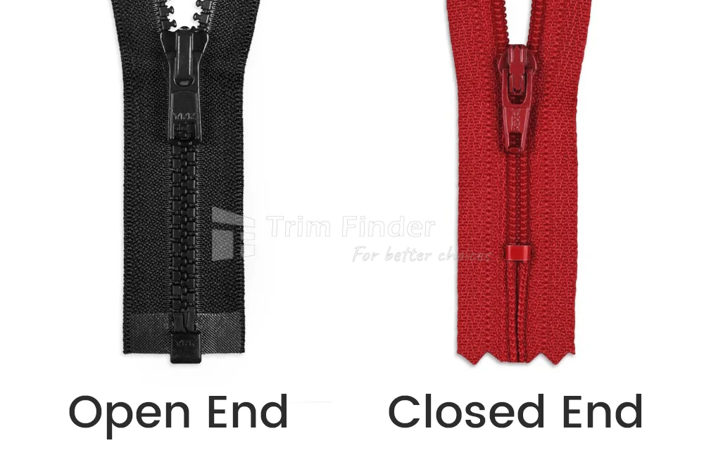 open-end zipper and close-end zipper