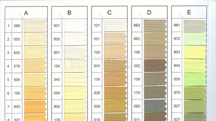 Zipper Tape color code (001-979)