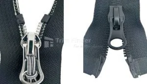 Open end or 2-way open end coil zipper (Slider can be changed flexibly)
