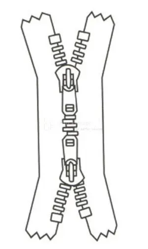 Zipper with Double Sliders X-Type